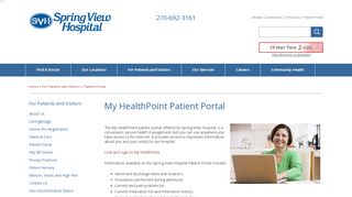 
                            7. Patient Portal | Spring View Hospital