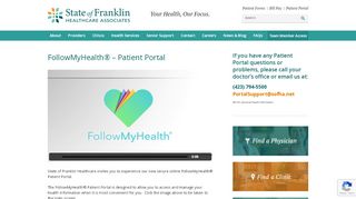 
                            7. Patient Portal - State of Franklin Healthcare Associates