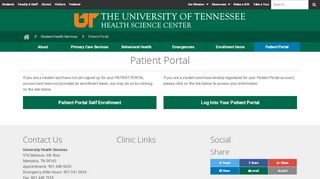 
                            2. Patient Portal | Student Health Services | UTHSC