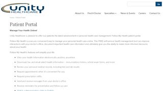 
                            6. Patient Portal - Unity Healthcare