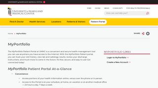 
                            2. Patient Portal - University of Maryland Medical System