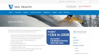 
                            2. Patient Portal - Vail Health in Vail, CO