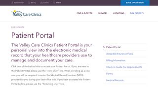 
                            4. Patient Portal | Valley Care Clinics