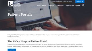 
                            11. Patient Portal - Valley Health System