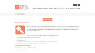 
                            1. Patient Portal – Valley Obstetrics & Gynecology