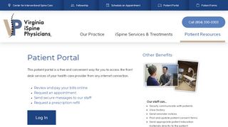 
                            8. Patient Portal - Virginia iSpine Physicians