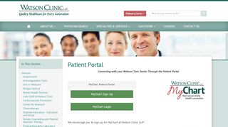 
                            7. Patient Portal - Watson Clinic