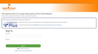 
                            8. Patient Portal - Wee Care Pediatrics - Medfusion