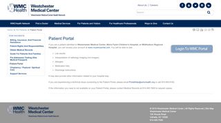 
                            10. Patient Portal - Westchester Medical Center