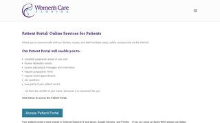 
                            1. Patient Portal - Women's Care Florida