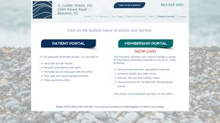 
                            7. Patient Portals | Clark Trask MD | Beaufort, SC | www.traskmd.com