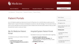 
                            11. Patient Portals - OU Medicine