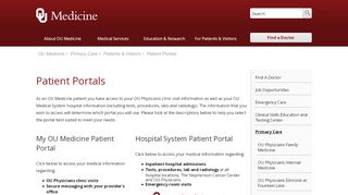 
                            9. Patient Portals - OU Medicine