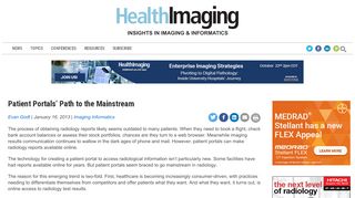 
                            8. Patient Portals' Path to the Mainstream - Health Imaging