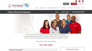 
                            6. Patient Records Request | Arrowhead Health Centers