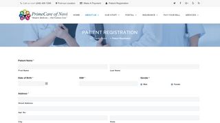 
                            2. Patient Registration - Novi Family Doctor - PrimeCare of Novi