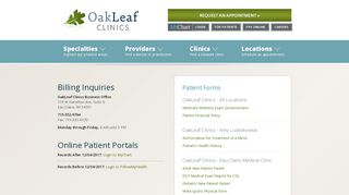 
                            2. Patient Services | OakLeaf Clinics