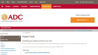 
                            2. Patient Tools | The Austin Diagnostic Clinic