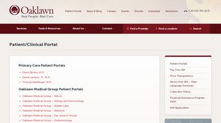 
                            1. Patient/Clinical Portal - Oaklawn Hospital
