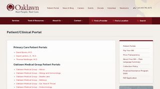 
                            8. Patient/Clinical Portal | Oaklawn