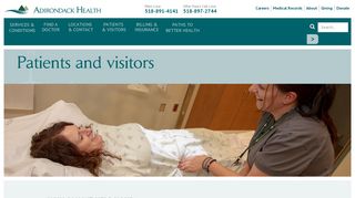 
                            2. Patients and visitors information - Adirondack Health