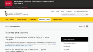 
                            4. Patients and Visitors | UM Upper Chesapeake Health