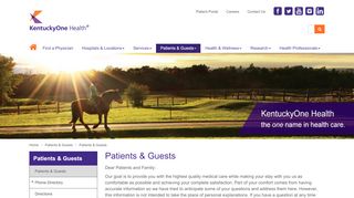 
                            1. Patients & Guests | KentuckyOne Health - KentuckyOne Health