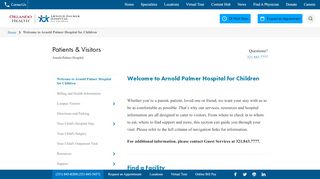 
                            3. Patients & Visitors | Arnold Palmer Hospital for Children