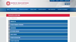 
                            5. Patients & Visitors - King's Daughters Medical Center