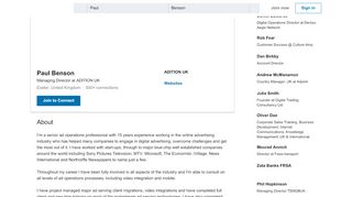 
                            7. Paul Benson - Managing Director - ADITION UK | LinkedIn