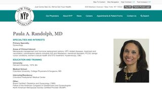 
                            7. Paula A. Randolph, MD - New York Physicians