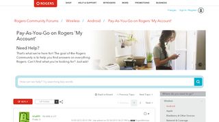 
                            3. Pay-As-You-Go on Rogers 'My Account' - Rogers Community