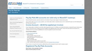 
                            8. Pay by Plate MA - Massachusetts Department of Transportation