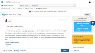 
                            5. Pay DIRECTV Bill Online - AT&T Community