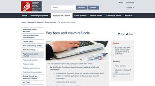 
                            4. Pay fees and claim refunds - EPO