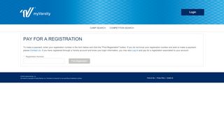 
                            2. Pay for a Registration - myVarsity login