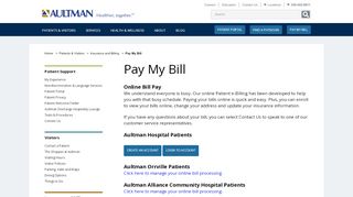 
                            7. Pay My Bill » Aultman