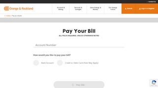 
                            2. Pay My Bill - Orange & Rockland Utilities