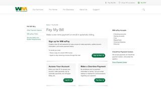 
                            2. Pay My Bill | WM ezPay | Waste Management