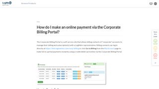 
                            6. Pay Now on the Corporate Billing Portal - LogMeIn Support