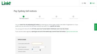 
                            8. Pay Sydney toll notices - Transurban Linkt