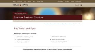 
                            11. Pay Tuition and Fees : Student Business Services : Texas State ...