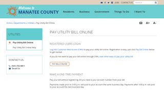 
                            1. Pay Utility Bill Online - Manatee County