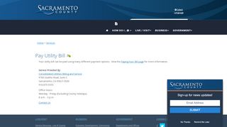 
                            2. Pay Utility Bill - Sacramento County