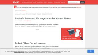 
                            8. Payback: Passwort / PIN vergessen - das können …