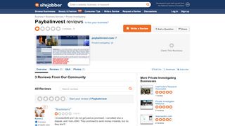 
                            7. Paybalinvest Reviews - 3 Reviews of Paybalinvest.com ...