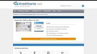 
                            5. PayCenter JCB CardDuo - Prepaidkreditkarte im Test