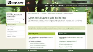 
                            1. Paychecks (Payroll) and tax forms - King County