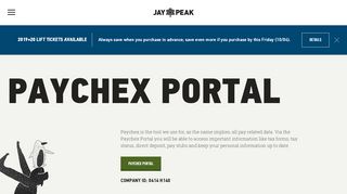 
                            9. Paychex Portal | Jay Peak Resort