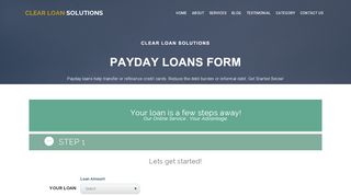 
                            5. Payday Loans Form - Clear Loan ... - Clear Loan Solutions